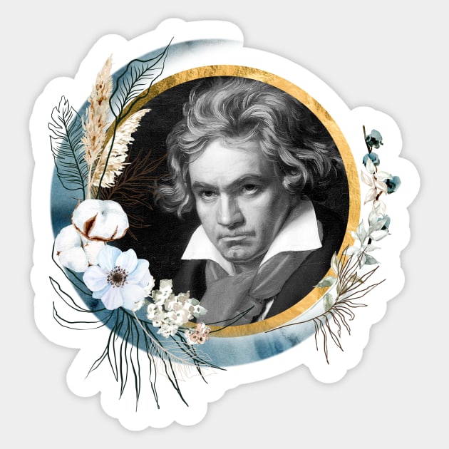 Ludwig van Beethoven Sticker by TheMusicophile